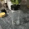 Pote Quadrado de Sal Lata de Temperos para Cozinha Lata de Pimenta Frasco de Temperos Conjunto Combinado de Frascos de Temperos Pote de Temperos de Vidro com Madeira de Acácia