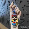 Chaveiro de Borracha Macia com Personagens dos Três Reinos Liu Bei e Zhang Fei Pingente de Boneco Criativo Decoração de Mochila Pequeno Presente