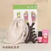 Peine Cuatro en Uno de Sándalo Natural para Raspar la Cabeza en Puntos de Acupuntura, Peine Portátil para Masaje del Cuero Cabelludo y Terapia de Meridianos, para Uso Doméstico de Mujeres