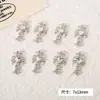 Accesorios para Uñas con Forma de Cruz, Diseño Simple de Aleación, Cruces para Uñas Color Dorado y Plateado, Decoraciones Metálicas para Uñas al por Mayor