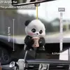 Panda Nuevo Lindo Transfronterizo Bebiendo Té de Leche Colgante Festivo Colgante Decoración Interior de Coche Colgante de Mochila