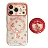 Adecuado para funda de teléfono Apple 17 Pro Max, Soporte mecedor de poni para iPhone 16, 15 Transparente con diseño de Año Nuevo, 14 Atracción Magnética, 18