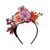 Cross-border atacado nova tiara de flor artificial personalizada headband foto adereços performance festa criativa cocar de flores