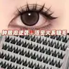 Extensiones de pestañas con temática de perro, volumen grande, aplicación fácil de usar en tres pasos, de un solo grupo, gruesas, para principiantes, segmentadas, pestañas postizas de aspecto natural