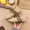 Zapatos casuales de suela gruesa transpirables de corte bajo para mujer 2026, elegantes y modernos, nuevos zapatos Mary Jane verdes Birkenstock de moda de otoño