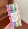 Elásticos de cabelo coloridos como doces para crianças, elásticos pequenos de alta elasticidade para meninas, cordas de cabelo que não apertam, argolas pequenas de toalha, acessórios de cabelo