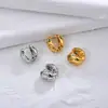 Brincos High-End de Luxo Leve Europeus e Americanos da Moda, Presilhas de Orelha Dupla Face com Cabeça de Cobra, Brincos Personalizados com Zircônia Microincrustada Diários para Mulheres