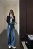A primavera não está atrasada O caimento é valorizador, alonga as pernas, jeans de alta qualidade, modelador, cintura alta, perna reta, perna larga para mulheres, novo estilo outono e inverno