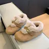 Zapatos de Algodón con Velcro Aumentadores de Altura Interna de Felpa para Mujer 2026 Nuevo Estilo Invierno Calientes con Más Terciopelo Cubierta de Talón Zapatos de Algodón Postparto