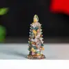 "Ornaments da Torre Wenchang de Cristal Natural Preenchidos com Resina" Mesa Estudo Resina Cristal Torre Wenchang