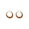 Pendientes de Aro de Ámbar Vintage para Mujer, Pendientes de Aro Exagerados Otoño/Invierno, Pendientes Únicos y Hermosos Estilo Festivo