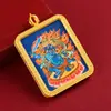 Thangka Semipintado a Mano Ocho Santos Patronos Fondo Azul Colgante Colgante Doce Signos del Zodíaco
