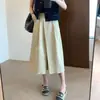 Saia de Algodão Nova para Outono Inicial, Estilo Montanha, Inspirada na Natureza, Resistente a Amassados, Corte em A, Design Assimétrico