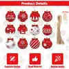 Conjunto de Enfeites de Madeira Bola de Natal Criativa Transfronteiriço Decoração de Árvore de Natal Suprimentos para Decoração de Festa em Casa