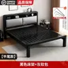 Cama de hierro forjado, cama doble para uso doméstico, cama de hierro engrosada y reforzada de 1.8m, estructura de cama individual de acero inoxidable, cama con estructura de hierro para viviendas de alquiler