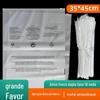 Saco de embalagem de PE para atacado saco de armazenamento de roupas com zíper 16 Sacos plásticos foscos de seda mensagem de aviso saco ziplock 35 * 45cm