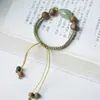 Pulsera de Cuentas de Madera de Nan Sinan para Ajedrez Natural Original Estilo Mori Cinabrio Pulsera DIY Estilo Étnico Boutique para Hombres y Mujeres