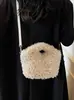 Bolso de felpa de nicho de alta gama para mujer, nuevo y moderno 2026, bolso cruzado versátil de imitación de lana de cordero