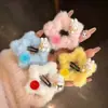 Otoño e Invierno Estrella Lindo Botón Miffy Conejo Peludo Dulce Pasador Niña Pasador de Pelo de Felpa Flequillo BB Accesorios para el Cabello