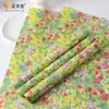 Sombra Companheira de Flor Série Primavera Colza Papel Kraft Estilo Pintura a Óleo Papel de Embrulho para Buquê Floricultura Material Floral DIY