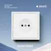 Panel de Enchufe e Interruptor Estilo Europeo Estándar de Exportación, Instalación Empotrada, Control Simple, Control Doble, Enchufe de Dos Agujeros Estilo Ruso, Estilo Francés, Estilo Alemán