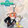 Nuevo Accesorio de Zootopia Judy Nick Dibujo Animado Lindo Llavero Acrílico Colgante Regalo para Pareja