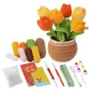 Paquete de Materiales para Crochet de Lana Set Muñeca de Peluche de Tejido Muñeca Tejida Muñeca de Ganchillo Tejido DIY