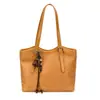 Bolsa Tote Grande Capacidade Feminina 2026 Outono Simples Nova Elegante Bolsa de Ombro Único Elegante Tecida Moda Bolsa de Mão