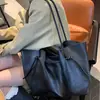 Bolso de mano retro otoño/invierno, gran capacidad, piel sintética, adecuado para el uso diario, bolso de hombro elegante con diseño de correa de amarre