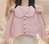 Suéter Superior para Niña Otoño/Invierno 2026 Estilo Coreano Chic Cárdigan de Punto Calado Chaqueta para Niña Venta al por Mayor Transfronteriza