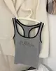 Camisole estilo americano picante para garotas, com blocos de cor, gola halter, com bojos embutidos, lindo design nas costas, peça para usar por cima, top sem mangas