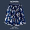 Bermudas de Playa Hawaianas para Hombre Verano Orilla del Mar Pantalones Cortos con Flores Vacaciones en la Playa Combinación Versátil Moda para Parejas Pantalones Cortos de Secado Rápido