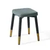 Taburete cuadrado para mesa de comedor casera personalizado, taburete cuadrado simple y grueso de madera maciza, taburete cuadrado apilable y reforzado para sala de estar y comedor