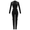 Novo traje de mergulho de manga longa e calça longa, peça única de corpo inteiro com proteção solar, traje de surf respirável de secagem rápida, maiô feminino plus size