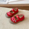 Zapatos Mary Jane para niñas de 3 a 6 años, zapatos de princesa estilo otoño con suela blanda, zapatos dulces bordados para niños pequeños, zapatos de vestir bajos para niños