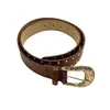 Cinturón Vintage de Cuero Genuino con Tachuelas para Mujer, Cinturón Decorativo Versátil de Piel de Vaca, Moderno Cinturón para Jeans con Hebilla de Pin, Estilo de Moda
