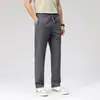 Pantalones casuales nuevos de verano para hombre cintura elástica deportivos de pierna recta con caída transpirables antiarrugas secado rápido pantalones frescos