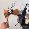 Galho Preto Halloween Galhadas Acessórios de Cabelo Engraçado cos Abóbora Borboleta Esqueleto Decorações de Cosplay Acessórios de Cabelo