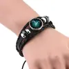 Oye Ventas Directas de Fábrica Pulsera Zodiaco Vintage Hecha a Mano Europea y Americana Pulsera de Cuero de los 12 Signos del Zodiaco Estilo Punk