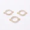 Moda Europea y Americana Más Vendidos Accesorios de Joyería DIY Círculo Strass Aleación Galvanizada Accesorios y Componentes al por Mayor
