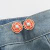 Pantalones Camelia Cintura Ajustada Artefacto Jeans Cintura Grande Cambiar Pequeña Cintura Ajustada Artefacto Botón Ajustado de Cintura Removible