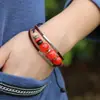 Yiwu pequena fábrica de bijuterias atacado direto pulseira estudantil pulseira de couro feminina pulseira de couro de vaca com contas