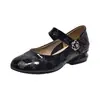 Zapatos de Mujer Nuevos Primavera y Verano 2026, Punta Redonda Baja, Piel Suave, Suela Suave, Mocasines Planos, Zapatos de Charol Piel Suave