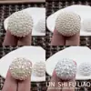 Botões de Pérola Bordados à Mão, Botões Decorativos de Lã com Pele Modernos, Pequenos Botões Perolados Perfumados