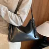 Bolso retro de gran capacidad para mujer para comercio exterior transfronterizo, nuevo bolso HOBO de moda casual, bolso de hombro cruzado simple y texturizado
