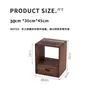 Gabinete de Celosía de Madera Maciza de Combinación Libre Nogal Negro Esquina Redondeada Librero Mesa Lateral Minimalista Moderna Sala de Estar Mesa de Noche Dormitorio