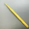 Pinzas para Pestañas con Patrón de Pez Color Espejo Pinza de Pluma Dorada Pinzas de Delfín Pinzas de Flor Pinzas para Pestañas