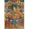 Pintura decorativa thangka de aldea de Xizang, pintura colgante, Padmasambhava, Nueva Estatua de Bronce de Padmasambhava de Ocho Formas, thangka de Padmasambhava