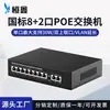 Atacado de Fábrica Padrão Nacional Switch Poe de 8 Portas Câmera de Vigilância Ponto de Acesso Controle de Acesso Cabo de Rede Ethernet Fonte de Alimentação 120W