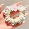 Scrunchie Xadrez Floral para Meninas, Elásticos Coloridos que Não Danificam o Cabelo, Elásticos de Alta Elasticidade, Acessórios para Coque